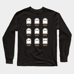 A Cute Cat Ghost! Long Sleeve T-Shirt